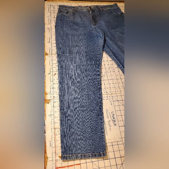 Gloria Vanderbilt Blue Swan Logo Jeans Womens Plus Size US 14 - Picture 7 of 12